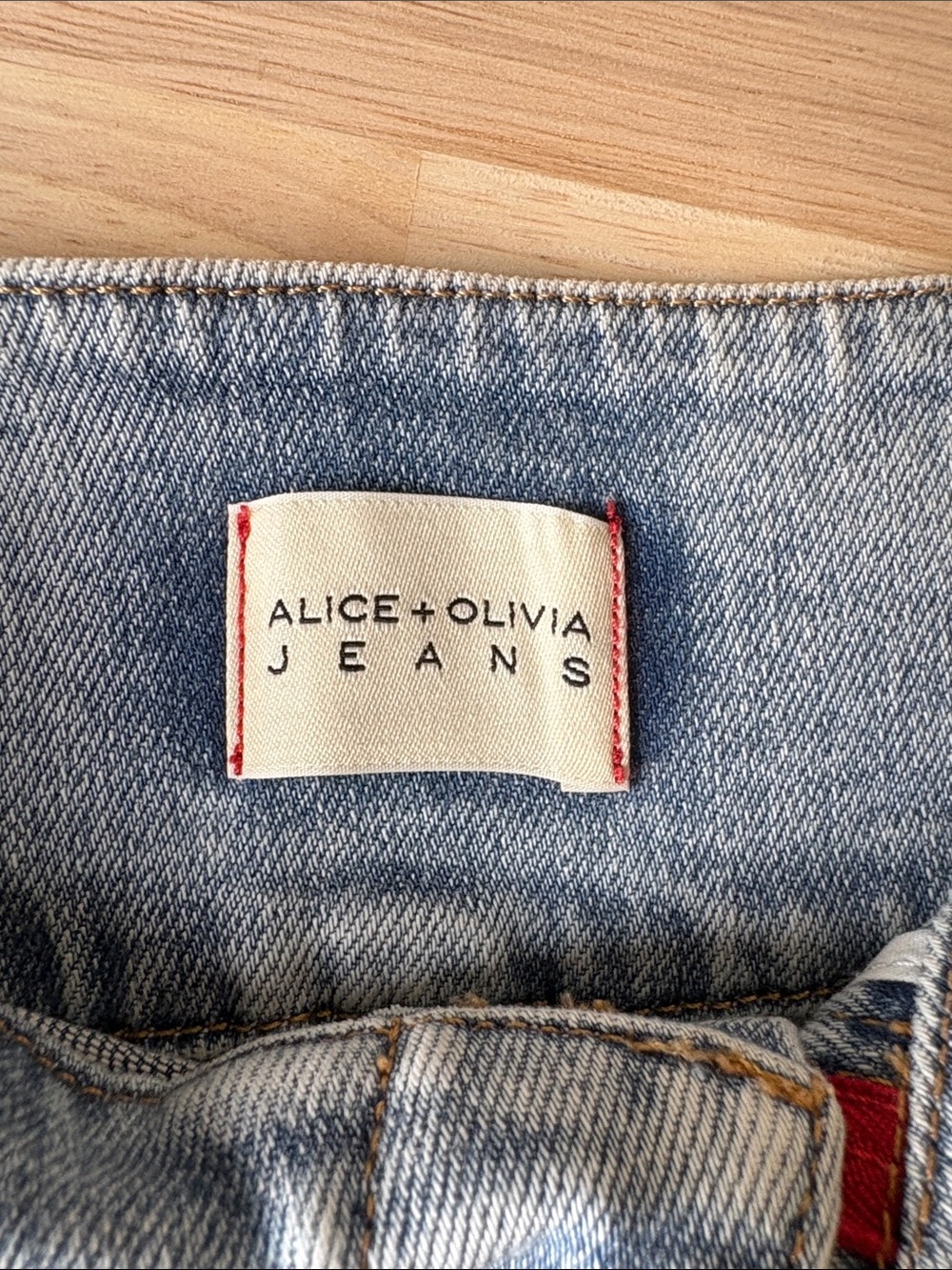 Alice + Olivia Light Wash Denim Jeans